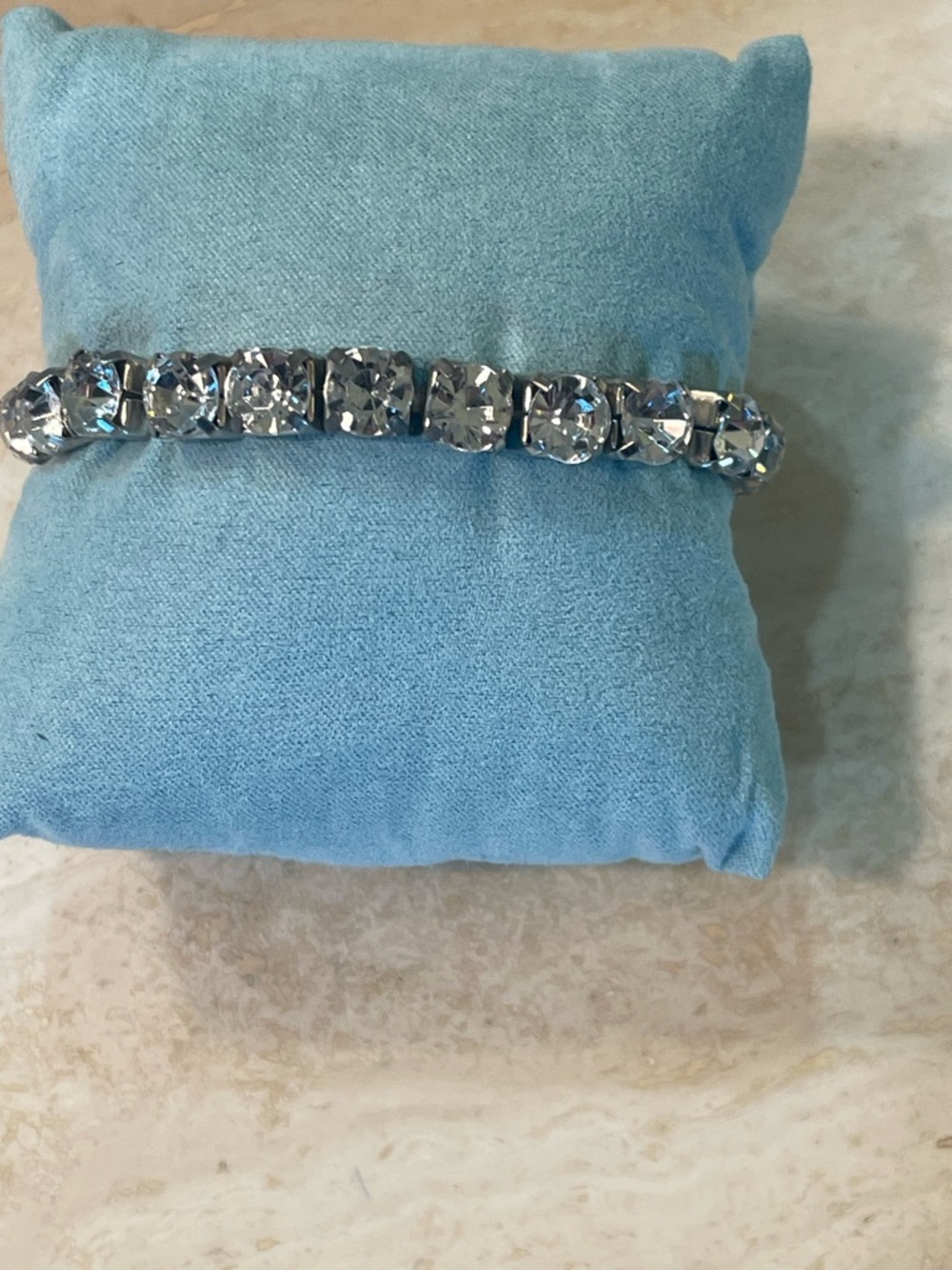 Silver Crystal Bracelet - Clear Stones